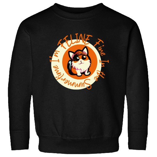 I'm FELINE Fine | Cat Lover Summer Animal Party Sweatshirts