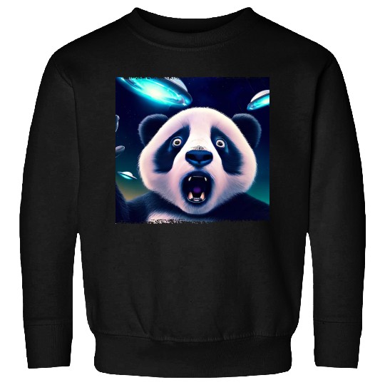 Panda selfie with UFO surprise Sweatshirts
