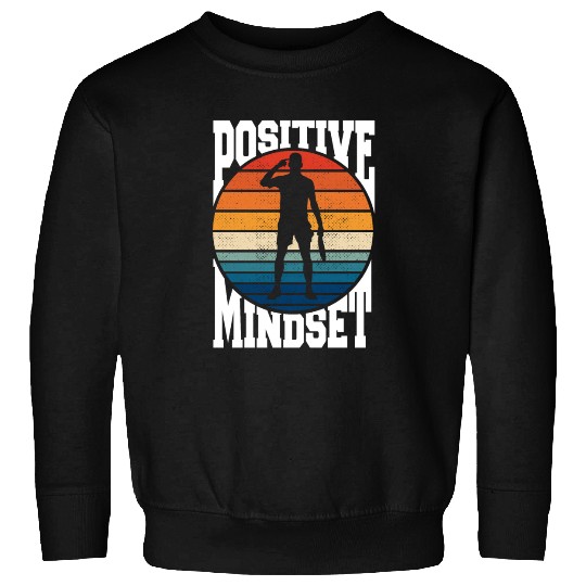 Positive Mindset Vintage Sunset Tennis Sweatshirts
