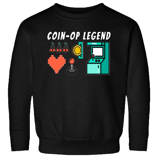 Coin Op Legend Arcade Gaming 80s Retro Gamer Sweatshirts