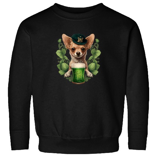 Chihuahua | St. Saint Patricks Day Beer Shamrock Sweatshirts