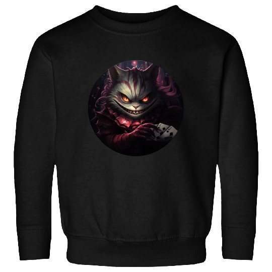 Cheshire Cat Playing Cards Sweatshirts