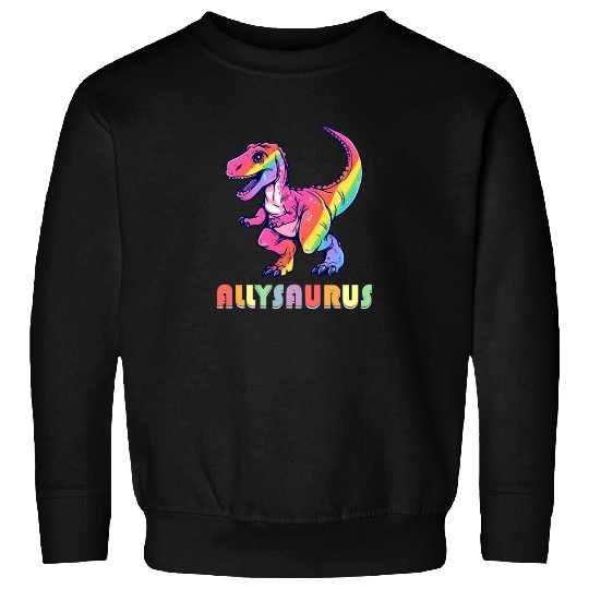 Allysaurus LGBT Transgender Dino Rainbow Lesbian Sweatshirts