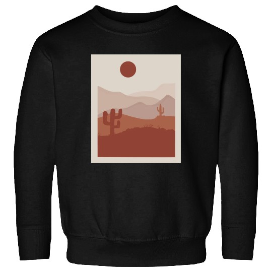 desert sand and sun orange and gray Sweatshirts