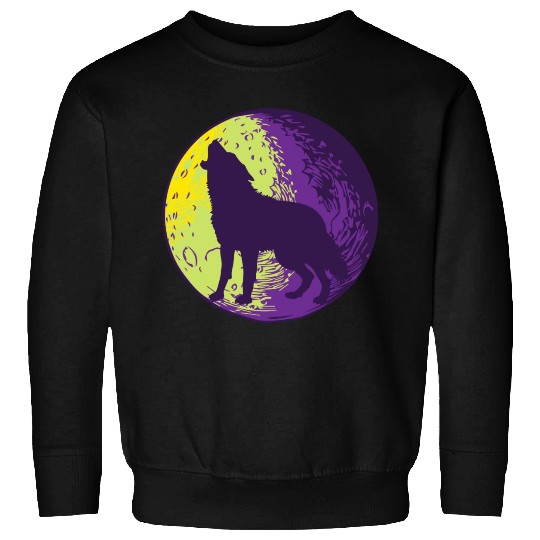 Howling wolf in the moon cool Sweatshirts