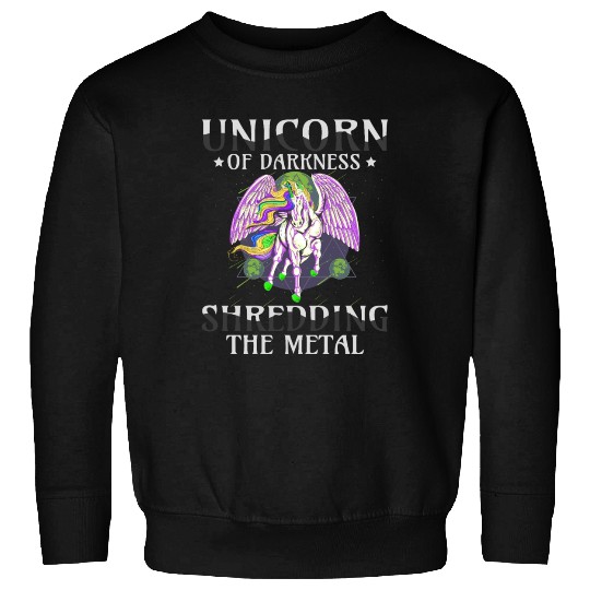 Goth Rock Satan Unicorn Festivals Death Metal Sweatshirts