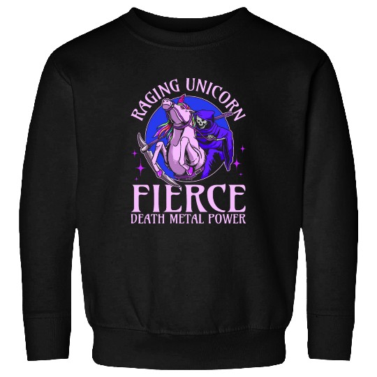 Goth Rock Satan Unicorn Festivals Death Metal Sweatshirts