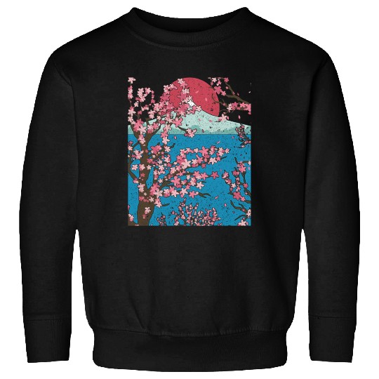 Japan cherry blossom gift sunset sakura Sweatshirts