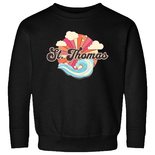 Saint Thomas Caribbean Retro Beach Sweatshirts