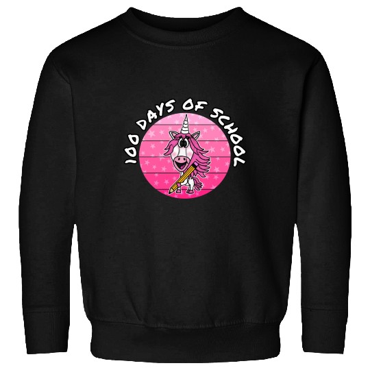 100 Days Of School Unicorn Kindergarten Teacher Sweatshirts