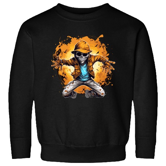 Halloween Skeleton Dabbing Hip Hop Sweatshirts