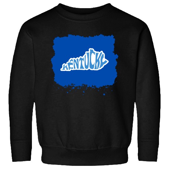 Kentucky Typography Sticker in State Shape Sweatshirts