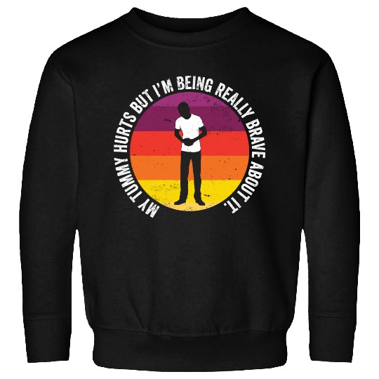 Funny Tummy Ache Survivor My Tummy Hurts Food Sweatshirts