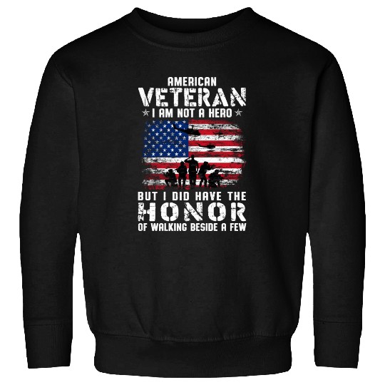 US Army Veteran American Veteran Flag Sweatshirts