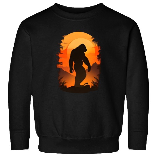 A Sasquatch Silhouette In The North Sweatshirts