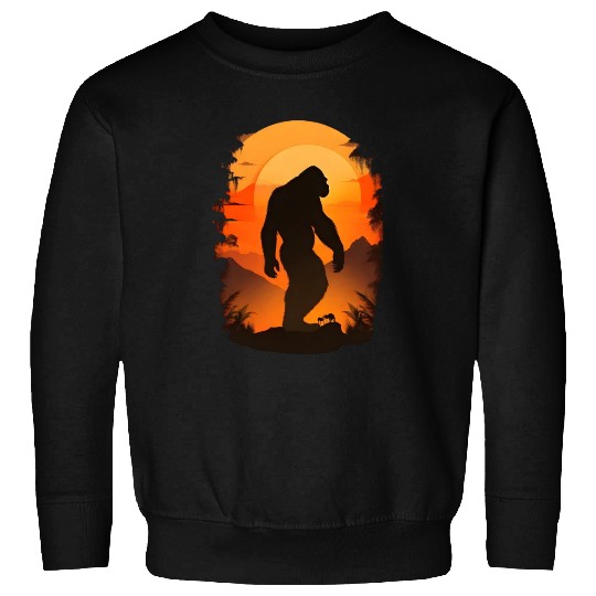 A Sasquatch Silhouette In The North Sweatshirts