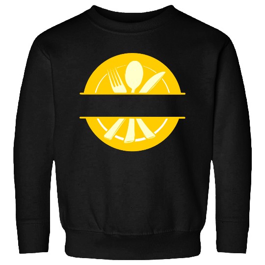 Cutlery menu card logo gold with transparent bar Sweatshirts