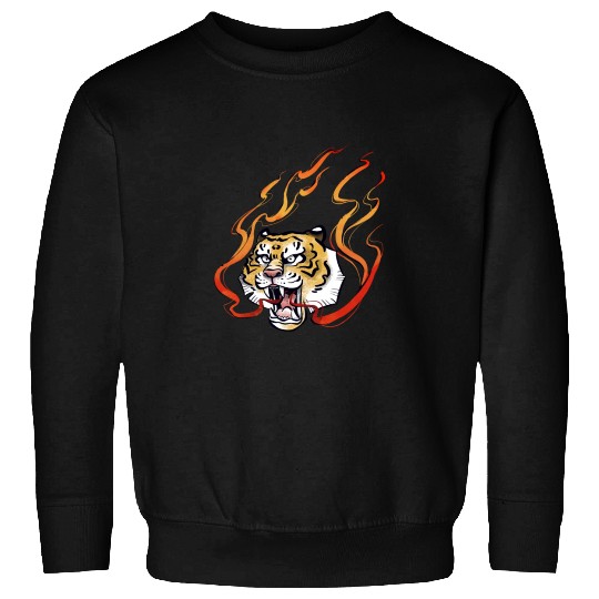 Tiger Flame Sweatshirts