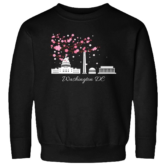 Washington Dc Monuments Memorials Cherry Blossoms Sweatshirts