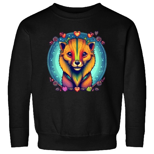 Mongoose Design Watercolor Style Sweatshirts
