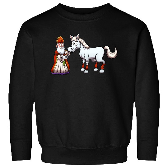 Saint Nicholas Feeding His Horse Sweatshirts