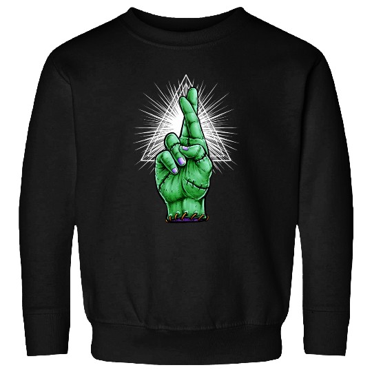 Zombie Fingers Crossed Sweatshirts