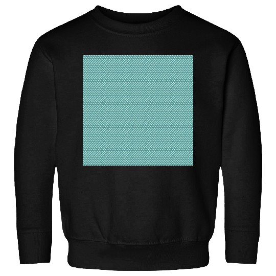 Teal White Minimal Pattern Sweatshirts