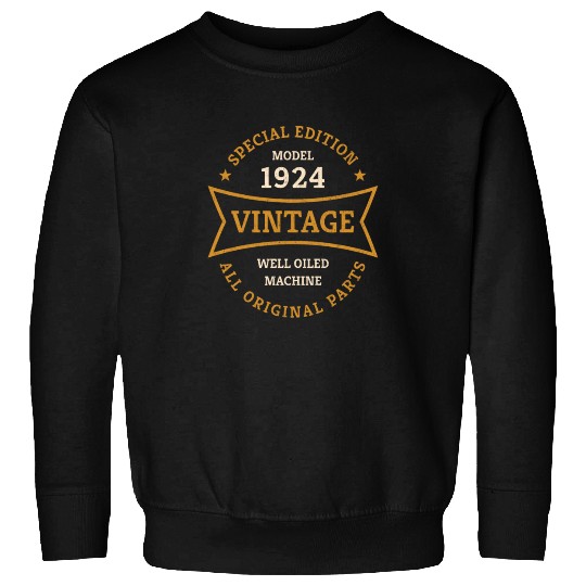 Born 1924 Vintage 100 Year Old 100th Birthday Gift Sweatshirts