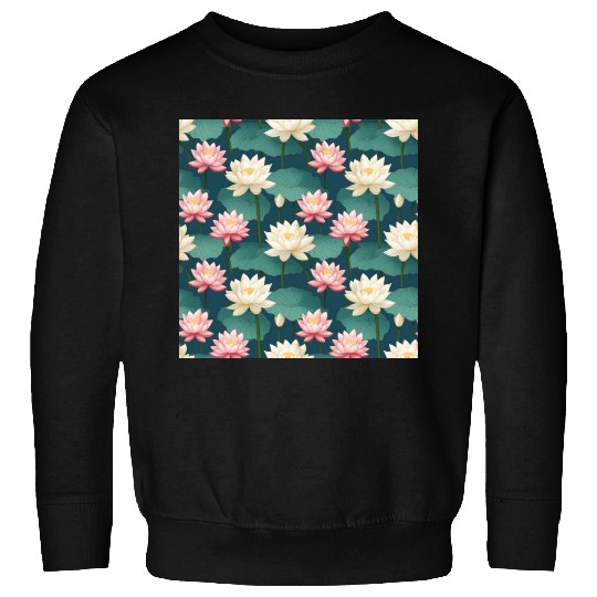 Serenity Blooms: Timeless Lotus Pattern Sweatshirts