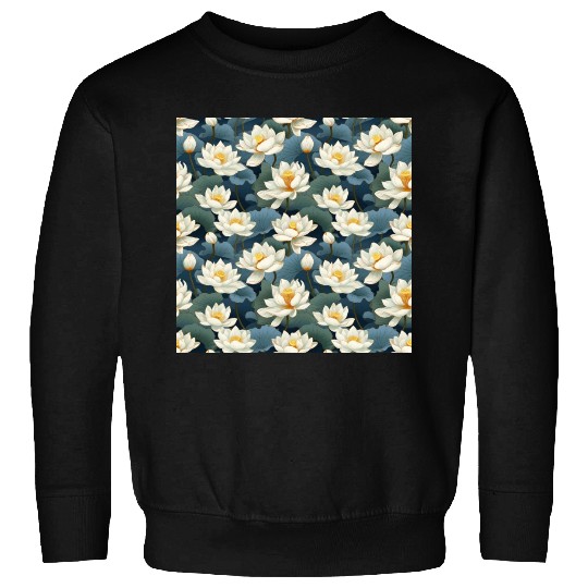 Serenity Blooms: Timeless Lotus Pattern Sweatshirts
