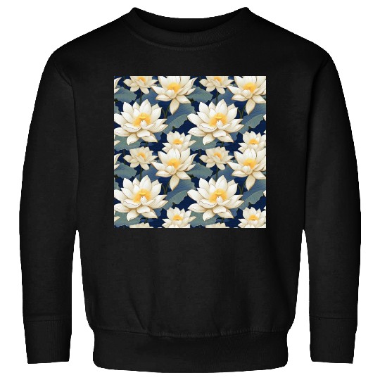 Serenity Blooms: Timeless Lotus Pattern Sweatshirts