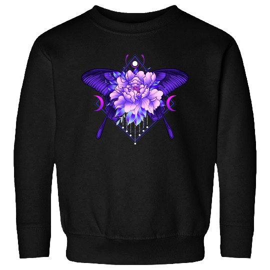 Peony Butterfly geometric tattoo Sweatshirts