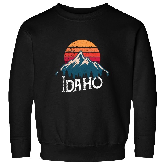 Idaho Id Moains Outdoor Wildness Sweatshirts