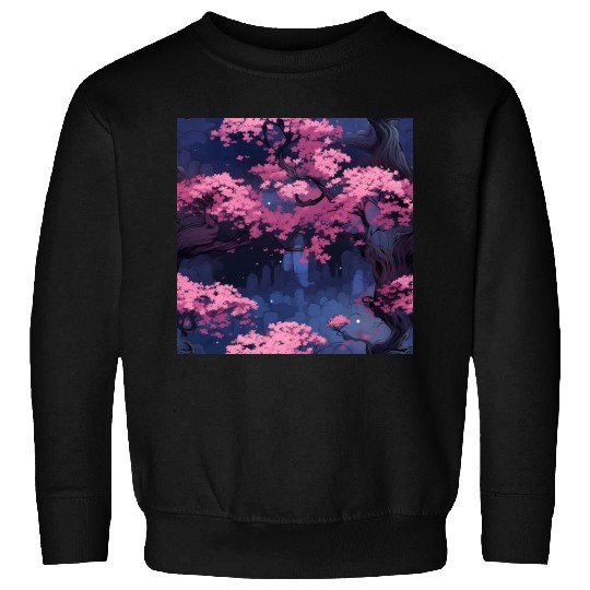 Anime Euphoria: Fantasy Cherry Blossom Dreamscape Sweatshirts