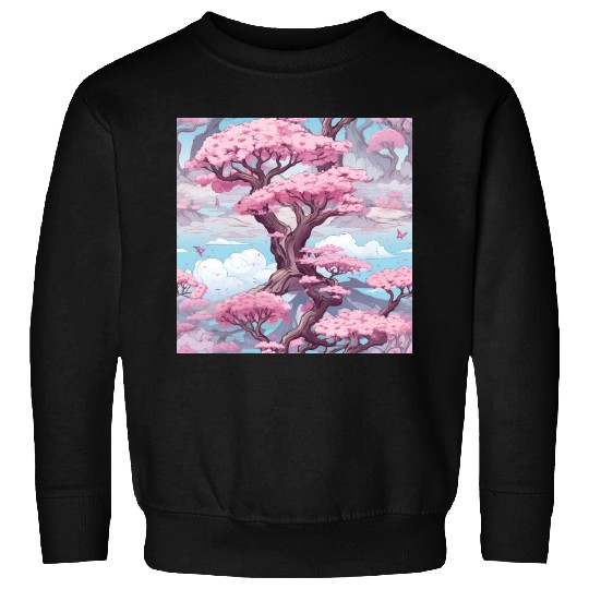 Anime Euphoria: Fantasy Cherry Blossom Dreamscape Sweatshirts