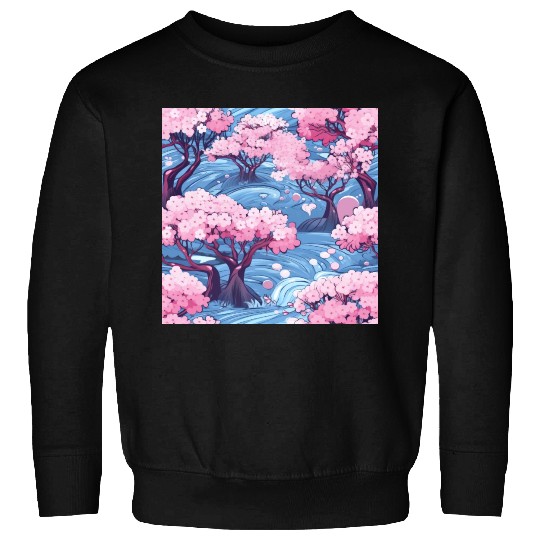 Anime Euphoria: Fantasy Cherry Blossom Dreamscape Sweatshirts