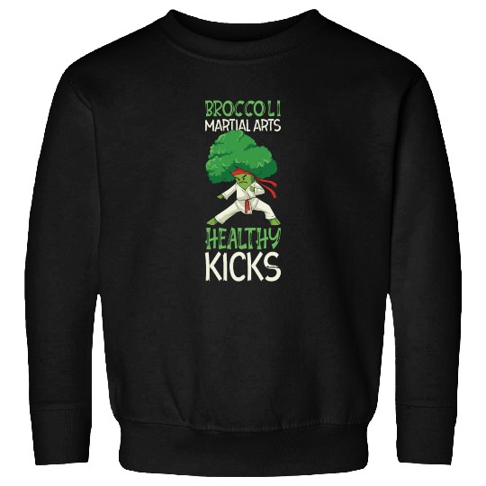 Broccoli Martial Arts Karate MMA Boxing Kicks Sweatshirts