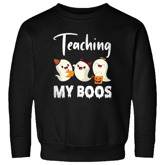 Ghosts Candy Corns Pumpkin Light Halloween Sweatshirts