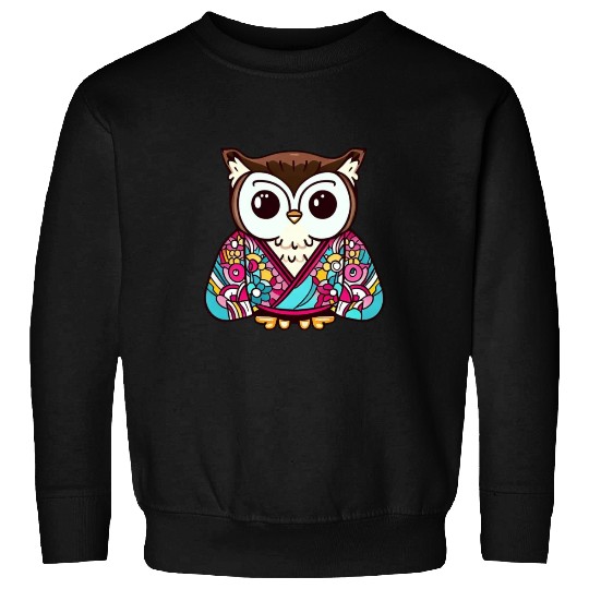 Japanese Kimono owl Sweatshirts