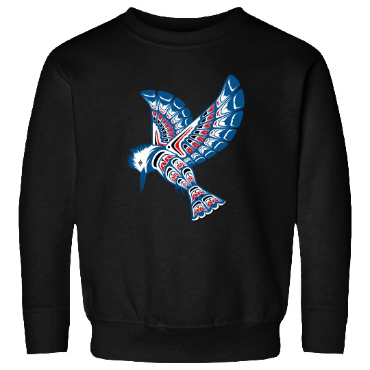 Native American Style Kingfisher Pacific Northwest Sweatshirts