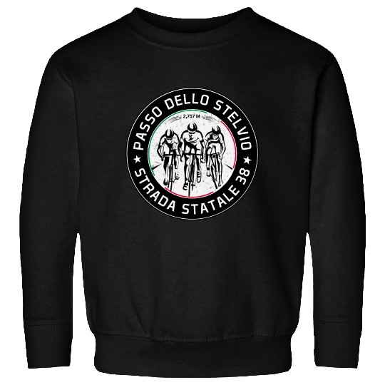 passo dello stelvio italian bicycle trip Sweatshirts
