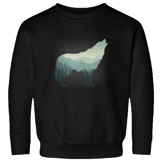 Lone Wolf Survives The Mountain Sweatshirts