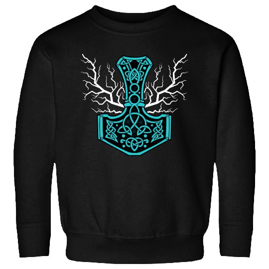 The Hammer Of Thor With Lightning Mjolnir Sweatshirts