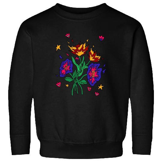 Flaming Floral Dreams Sweatshirts