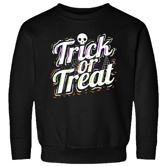 Trick Or Treat Spiderweb Halloween Sweatshirts