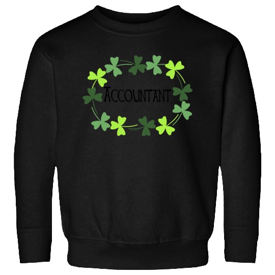 Accountant Green Shamrock Oval Sweatshirts