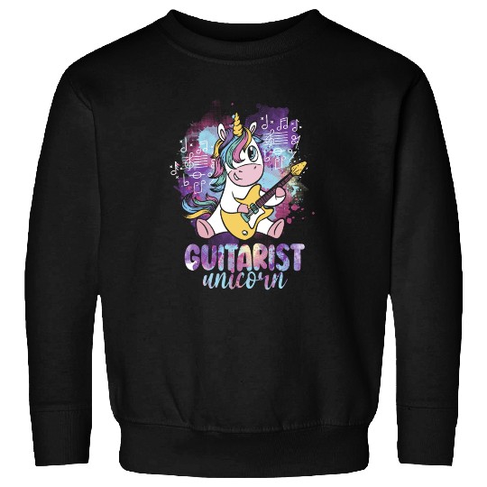 Guitarist Unicorn Music Lover Pony Musician Guitar Sweatshirts