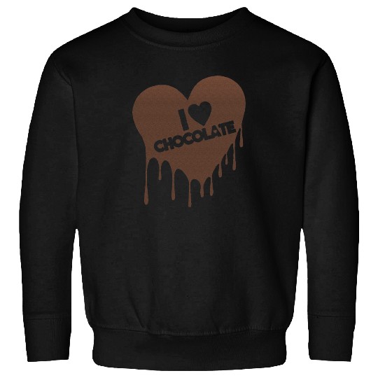 I Love Chocolate Candy Heart Lover Sweatshirts
