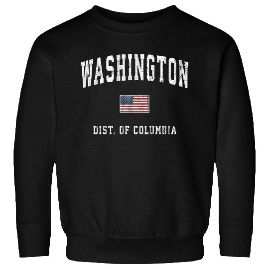 Washington Dc American Flag Sports Sweatshirts