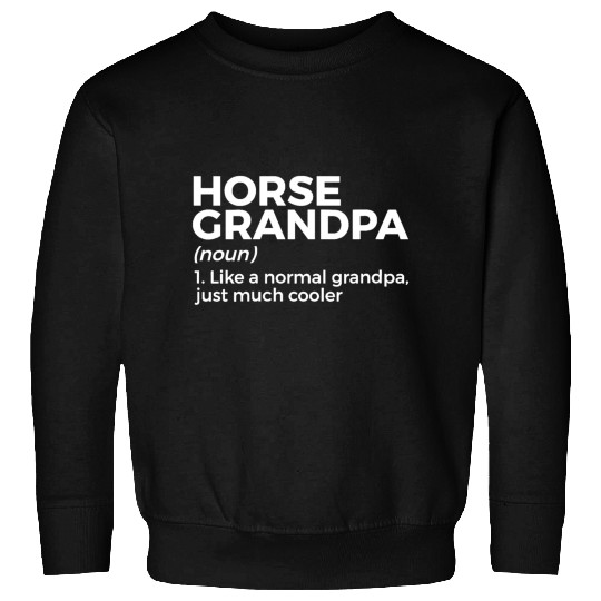 womens horse grandpa definition horse lover v neck Sweatshirts